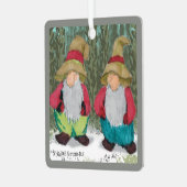 "De Tomten" Kerstmis Metalen Ornament (Voorkant links)