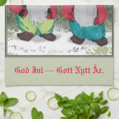 "De Tomten" Kerstmis Theedoek (Gevouwen)