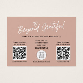 De tonen van de aarde de Moderne Code QR van het m Visitekaartje