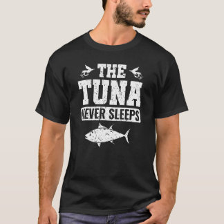 De tonijn slaapt nooit Blauwvintonijn Geelvintonij T-shirt
