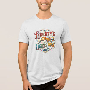 De Toorts van de Vrijheid Verlicht de Weg Tri-Blend Shirt