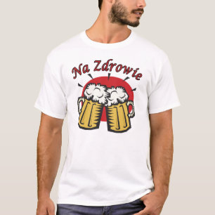 De Toost van Na Zdrowie met de Mokken van het Bier T-shirt