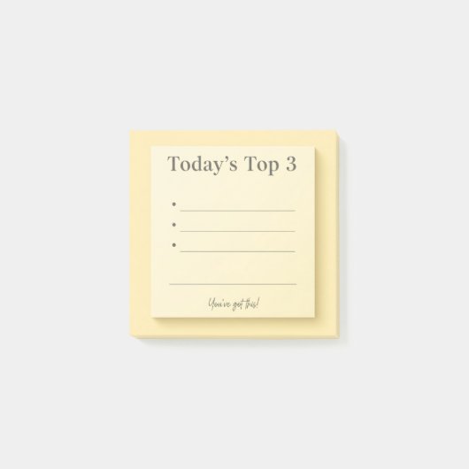De Top 3 Mini Prioriteiten van vandaag Post-it® Notes (Voorkant)