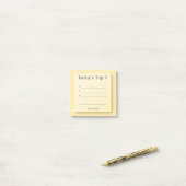 De Top 3 Mini Prioriteiten van vandaag Post-it® Notes (Op bureau)