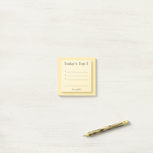 De Top 3 Mini Prioriteiten van vandaag Post-it® Notes (Op bureau)