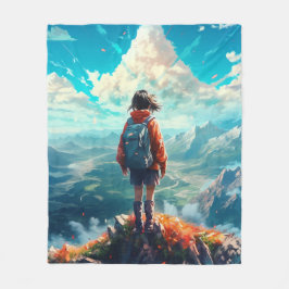 De top in haar ziel | Anime Hiker Girl Fleece Deken