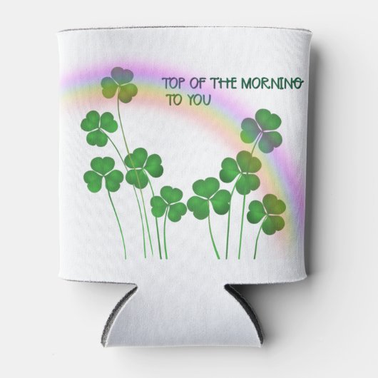 De top van de morning St Patrick's Day Shamrock Blikjeskoeler (Voorkant)