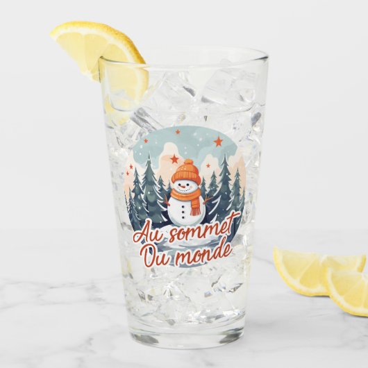 De top van de wereld glas (Voorkant ijs)