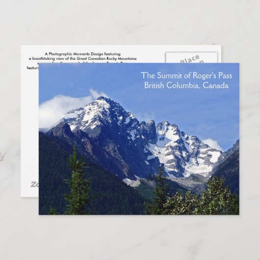 De top van het Briefkaart van de Pas van Roger (Voorkant / Achterkant)