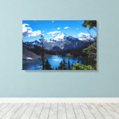 De top van Mt Baker Canvas Afdruk (Insitu (Houten vloer))