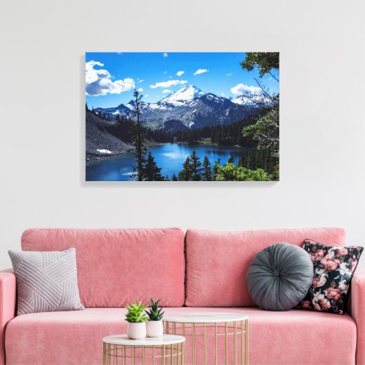 De top van Mt Baker Canvas Afdruk (Insitu (Woonkamer))