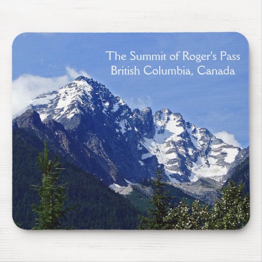 De top van Roger's Pass Mousepad Muismat (Voorkant)