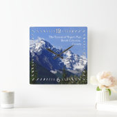 De top van Roger's Pass Wall Clock Vierkante Klok (Huis)