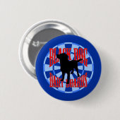 De topaas ronde button 5,7 cm (Voorkant /achterkant)