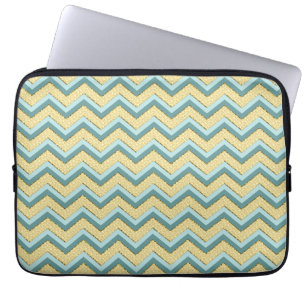 De topaas schittert het Patroon van de Chevron Laptop Sleeve
