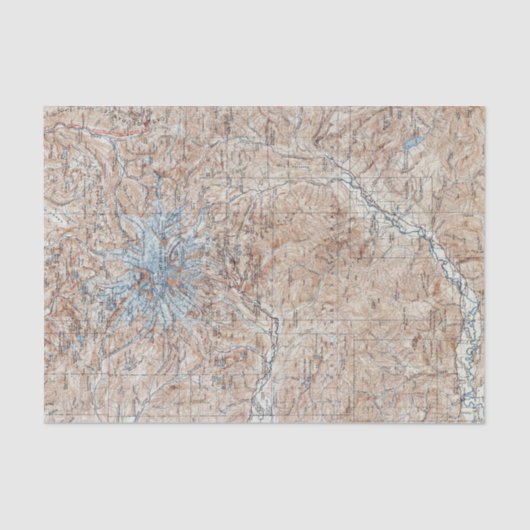  de Topografische Kaart van de Opdrachtstraal van  Tissuepapier (Voorkant)