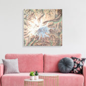  de Topografische Kaart Washington van de Bouw van Canvas Afdruk (Insitu (Woonkamer))