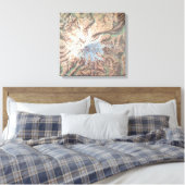  de Topografische Kaart Washington van de Bouw van Canvas Afdruk (Insitu (Slaapkamer))