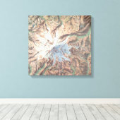  de Topografische Kaart Washington van de Bouw van Canvas Afdruk (Insitu (Houten vloer))