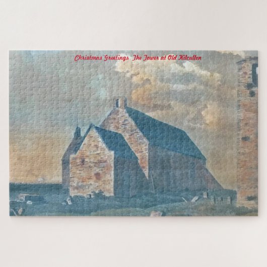 De toren bij Old Kilcullen. kerstcadeautjes Legpuzzel (Horizontaal)