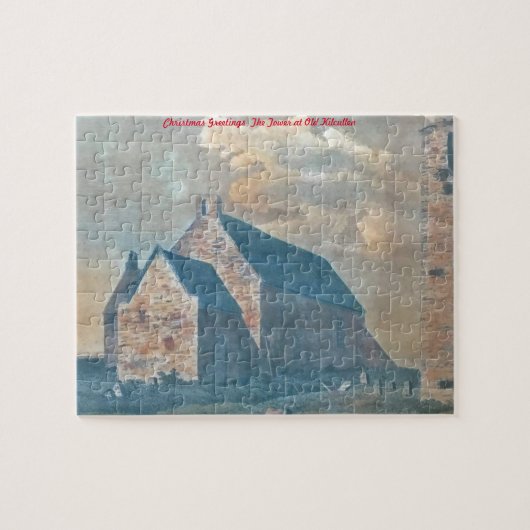 De toren bij Old Kilcullen. kerstcadeautjes Legpuzzel (Horizontaal)