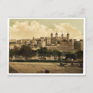 De toren, Londen, Engeland, zeldzame Photochrom Briefkaart