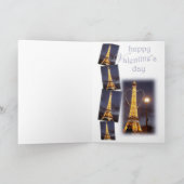 De Toren Parijs I van Eiffel houdt van u Valentijn Feestdagen Kaart (Binnen)
