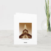 De Toren Parijs van Eiffel van Merci dankt u Bedankkaart (Achterkant)