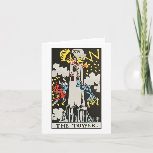 De toren - Rider Waite Smith tarot Kaart (Voorkant)