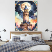 De toren - Tarot inspirerend schilderij Canvas Afdruk (Insitu (Slaapkamer))