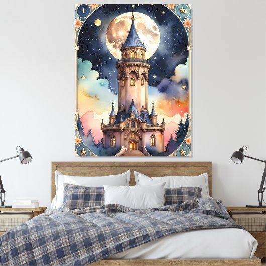 De toren - Tarot inspirerend schilderij Canvas Afdruk (Insitu (Slaapkamer))