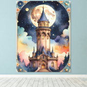 De toren - Tarot inspirerend schilderij Canvas Afdruk (Insitu (Houten vloer))