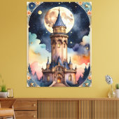 De toren - Tarot inspirerend schilderij Canvas Afdruk (Insitu (Woonkamer))