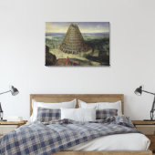 De toren van Babel, 1594 Canvas Afdruk (Insitu (Slaapkamer))