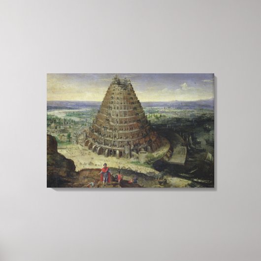 De toren van Babel, 1594 Canvas Afdruk (Voorkant)
