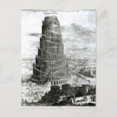 De toren van Babel, 1679 Briefkaart (Voorkant)