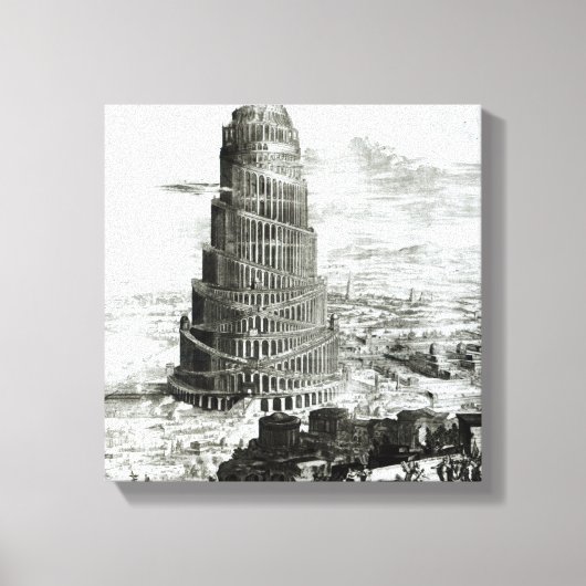 De toren van Babel, 1679 Canvas Afdruk (Voorkant)