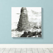 De toren van Babel, 1679 Canvas Afdruk (Insitu (Houten vloer))