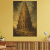 De toren van Babel Canvas Afdruk (Insitu (Woonkamer))