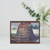 De toren van Babel. Door Pieter Bruegel Briefkaart (Staand voorkant)