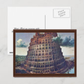 De toren van Babel. Door Pieter Bruegel Briefkaart (Voorkant / Achterkant)