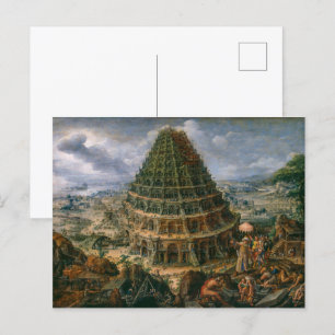 De toren van Babel   Marten van Valckenborch   Briefkaart