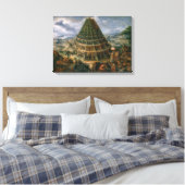 De toren van Babel | Marten van Valckenborch | Canvas Afdruk (Insitu (Slaapkamer))