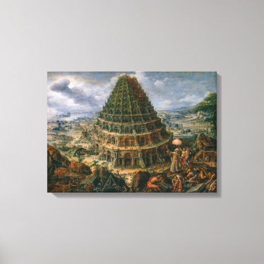 De toren van Babel | Marten van Valckenborch | Canvas Afdruk (Voorkant)