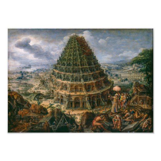 De toren van Babel | Marten van Valckenborch | Foto Afdruk (Voorkant)