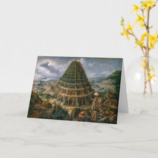 De toren van Babel | Marten van Valckenborch | Kaart (Gele Bloem)