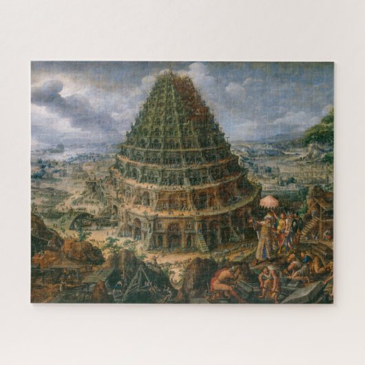 De toren van Babel | Marten van Valckenborch | Legpuzzel (Horizontaal)