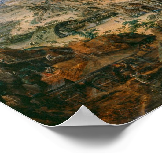 De toren van Babel | Marten van Valckenborch | Poster (Hoek)