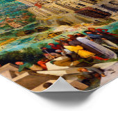 De toren van Babel Pieter Bruegel de Oudere kunst Poster (Hoek)
