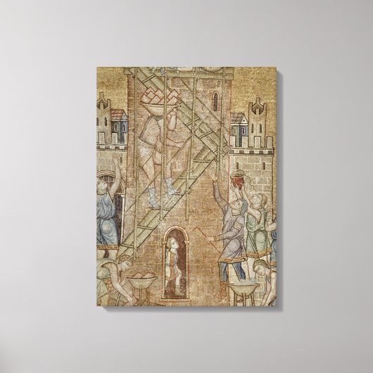 De toren van Babel uit het Atrium Canvas Afdruk (Voorkant)